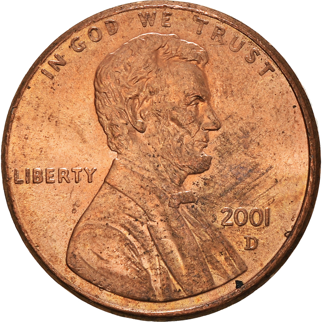 Moneda, Estados Unidos, Cent, 2001