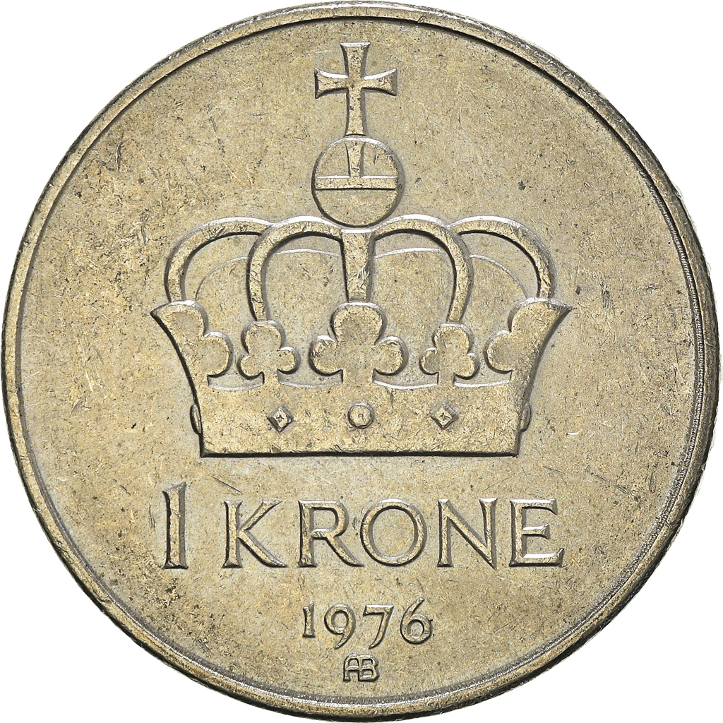 Moneda, Noruega, Krone, 1976