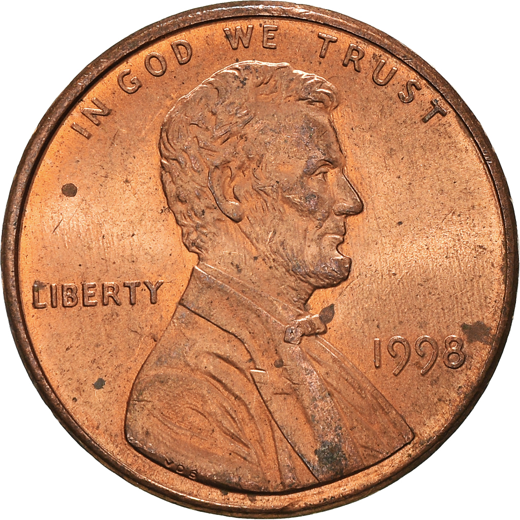 Moneda, Estados Unidos, Cent, 1998