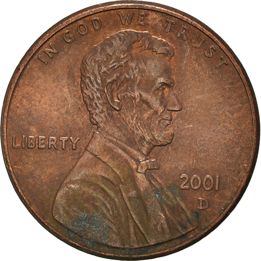 Moneda, Estados Unidos, Cent, 2001