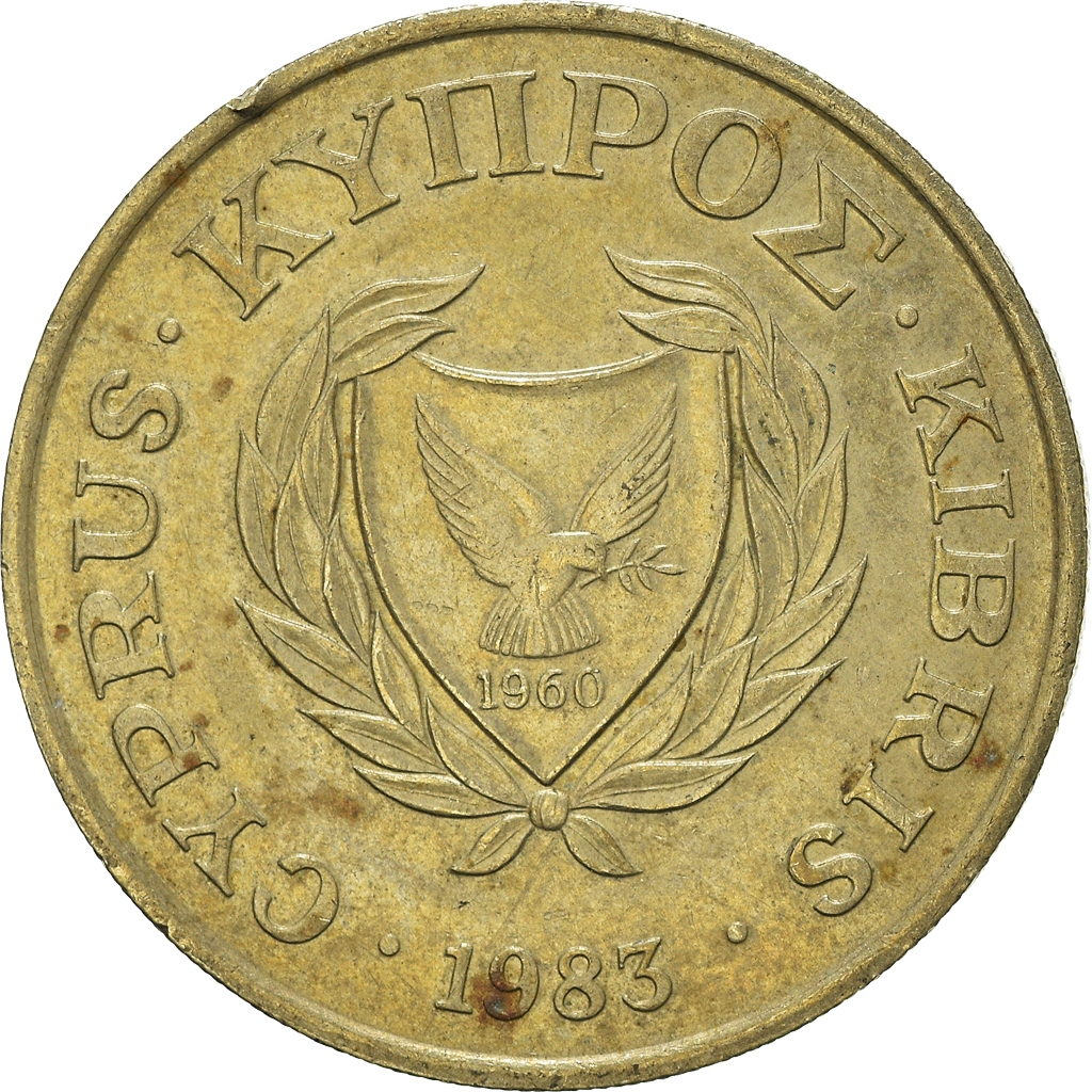 Moneda, Chipre, 20 Cents, 1983