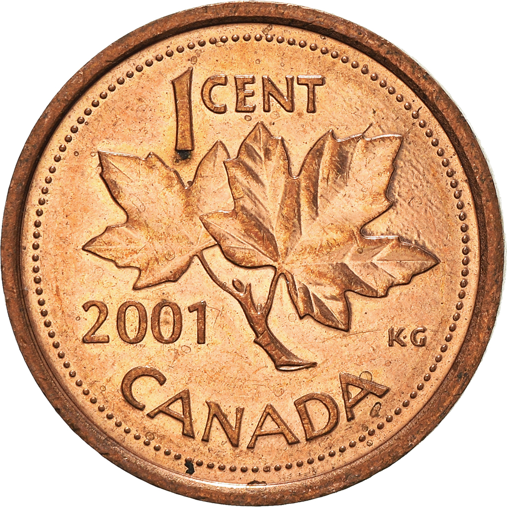 Moneda, Canadá, Cent, 2001