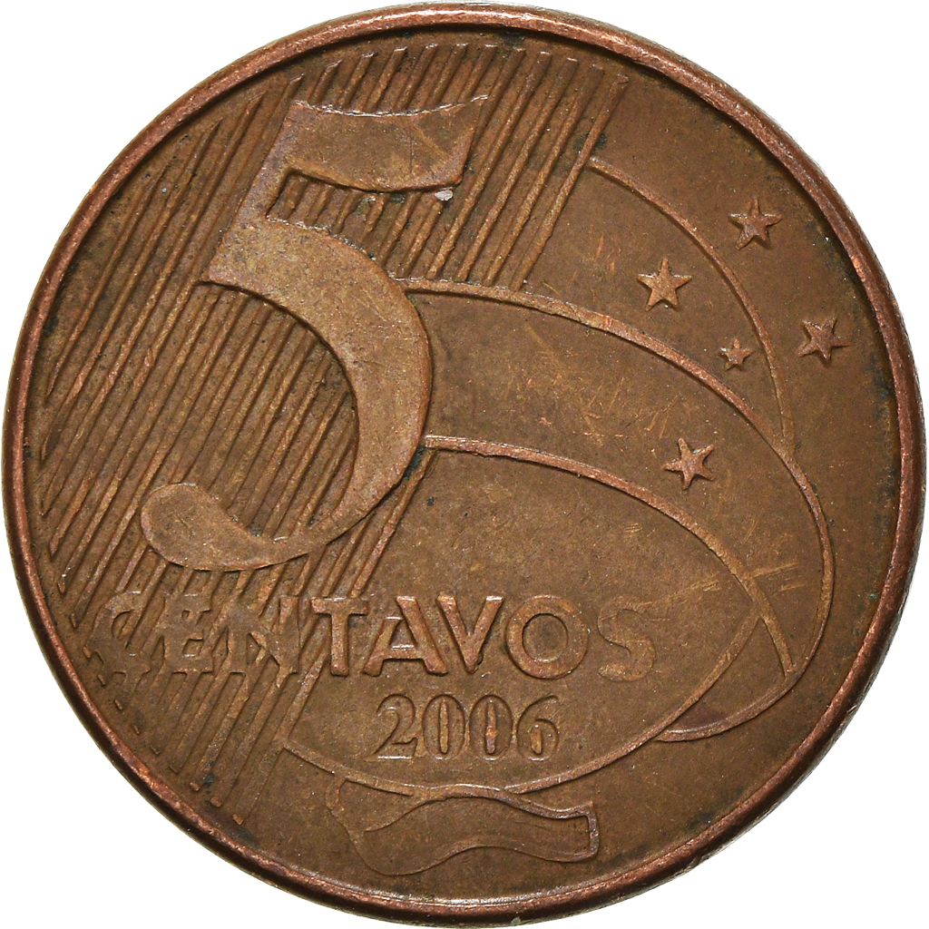 Moneda, Brasil, 5 Centavos, 2006