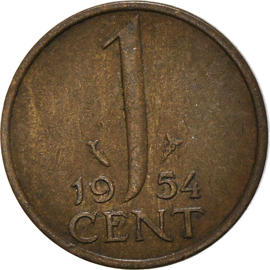 Moneda, Países Bajos, Cent, 1954