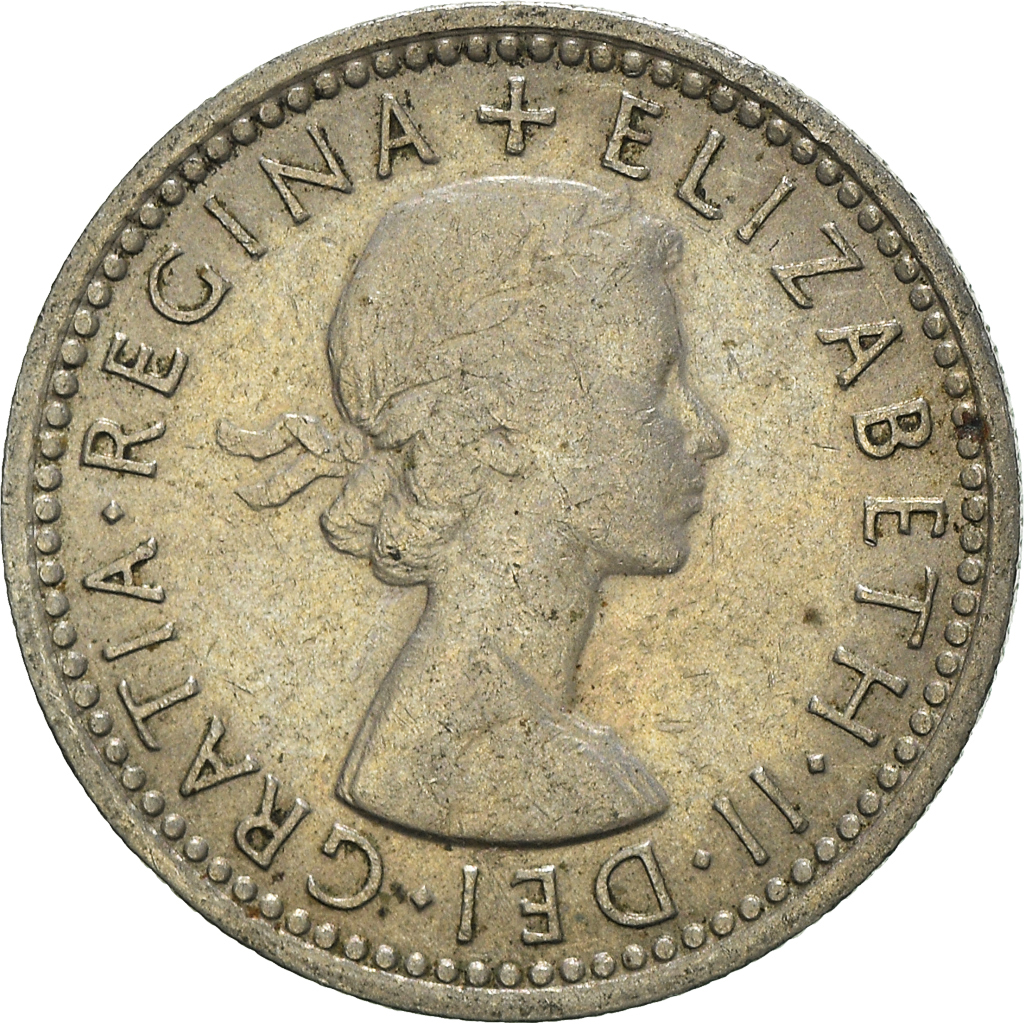 Moneda, Gran Bretaña, 6 Pence, 1961