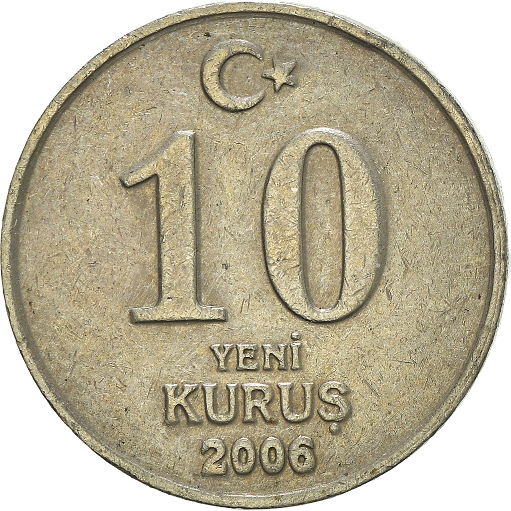 Moneda, Turquía, 10 New Kurus, 2006
