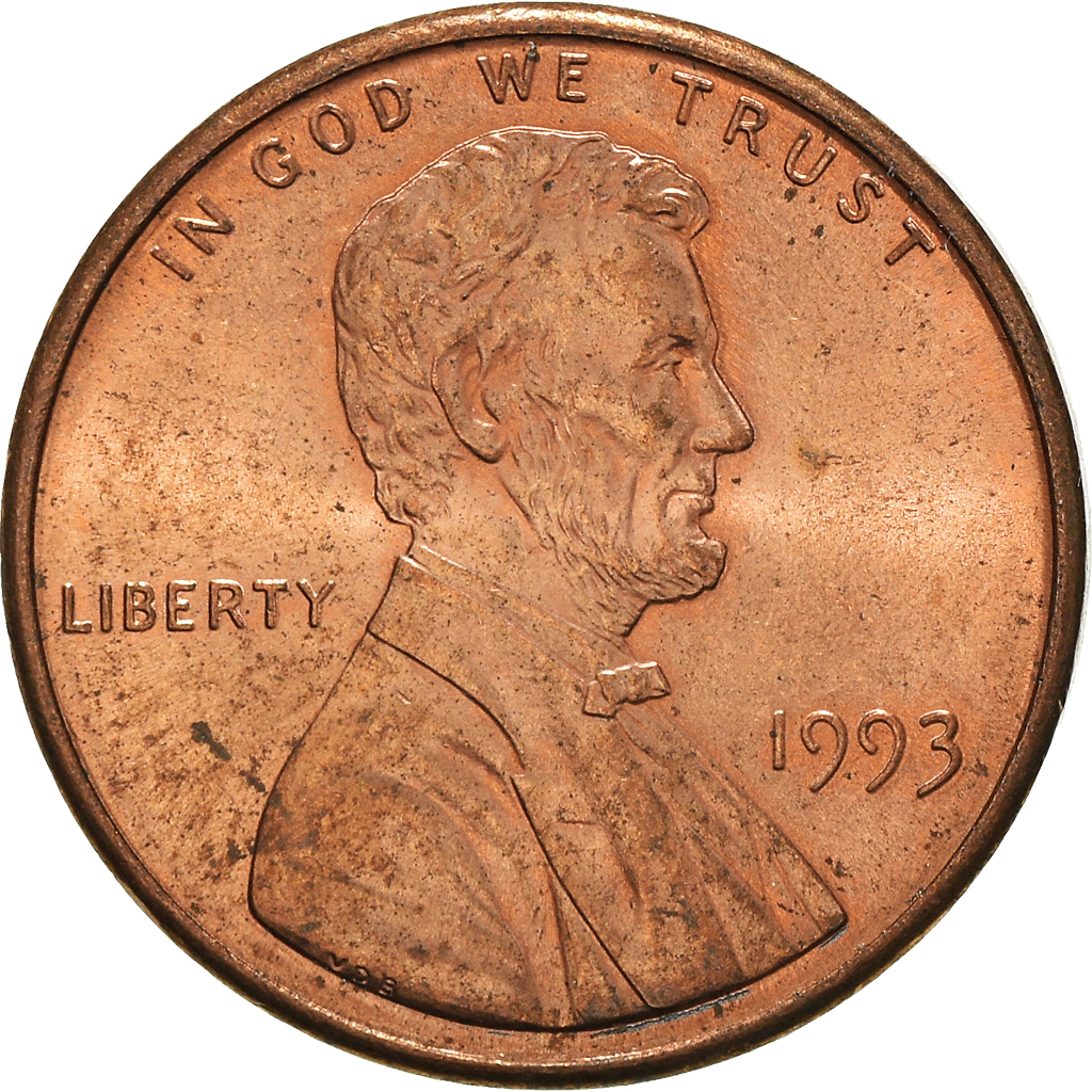 Moneda, Estados Unidos, Cent, 1993