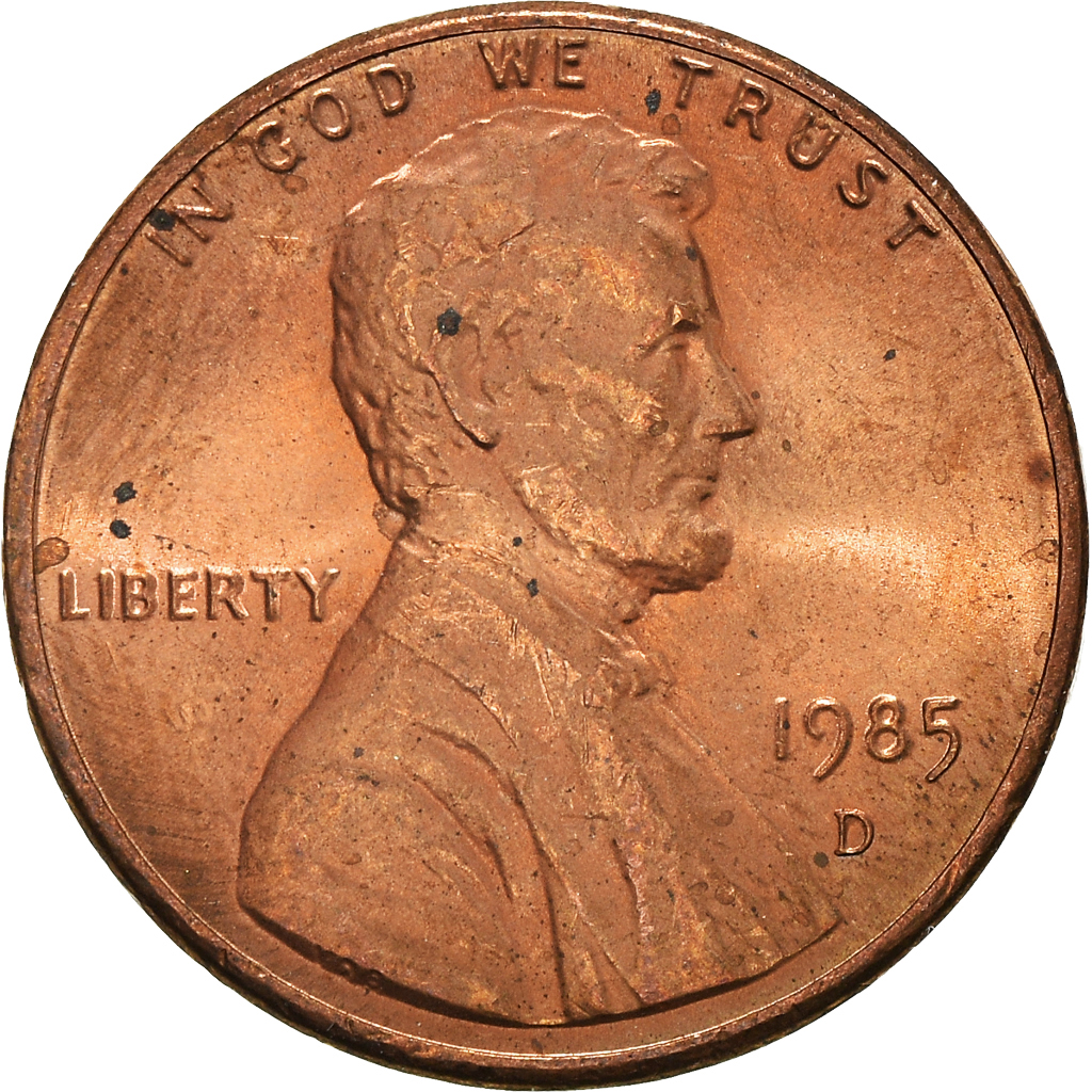 Moneda, Estados Unidos, Cent, 1985