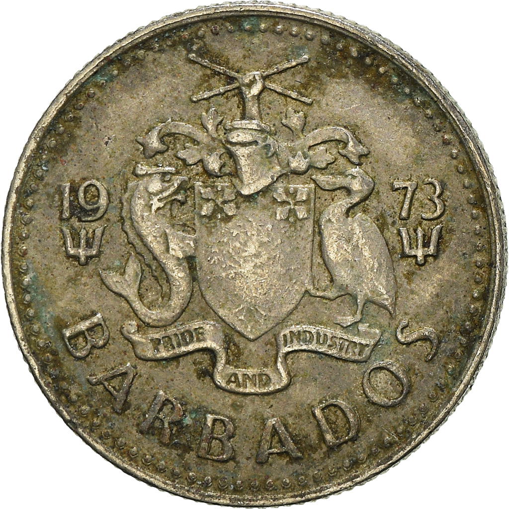 Moneda, Barbados, 10 Cents, 1973