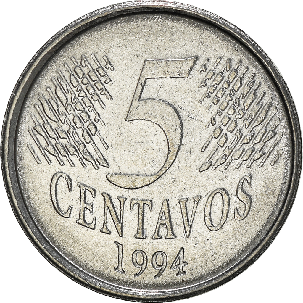 Moneda, Brasil, 5 Centavos, 1994