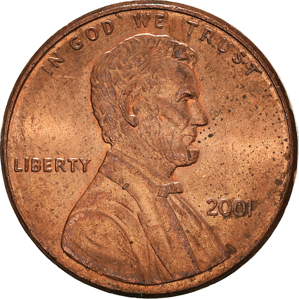 Moneda, Estados Unidos, Cent, 2001