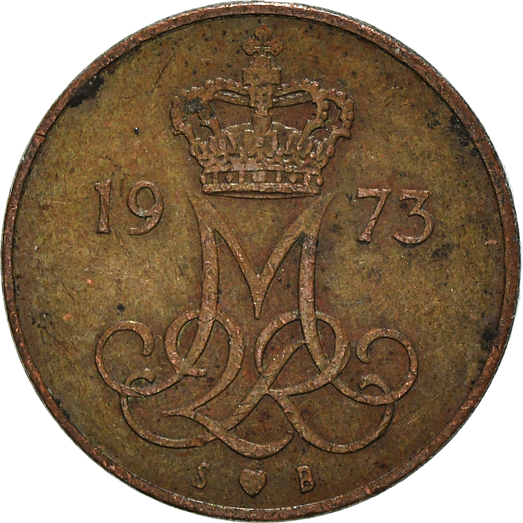 Moneda, Dinamarca, 5 Öre, 1973