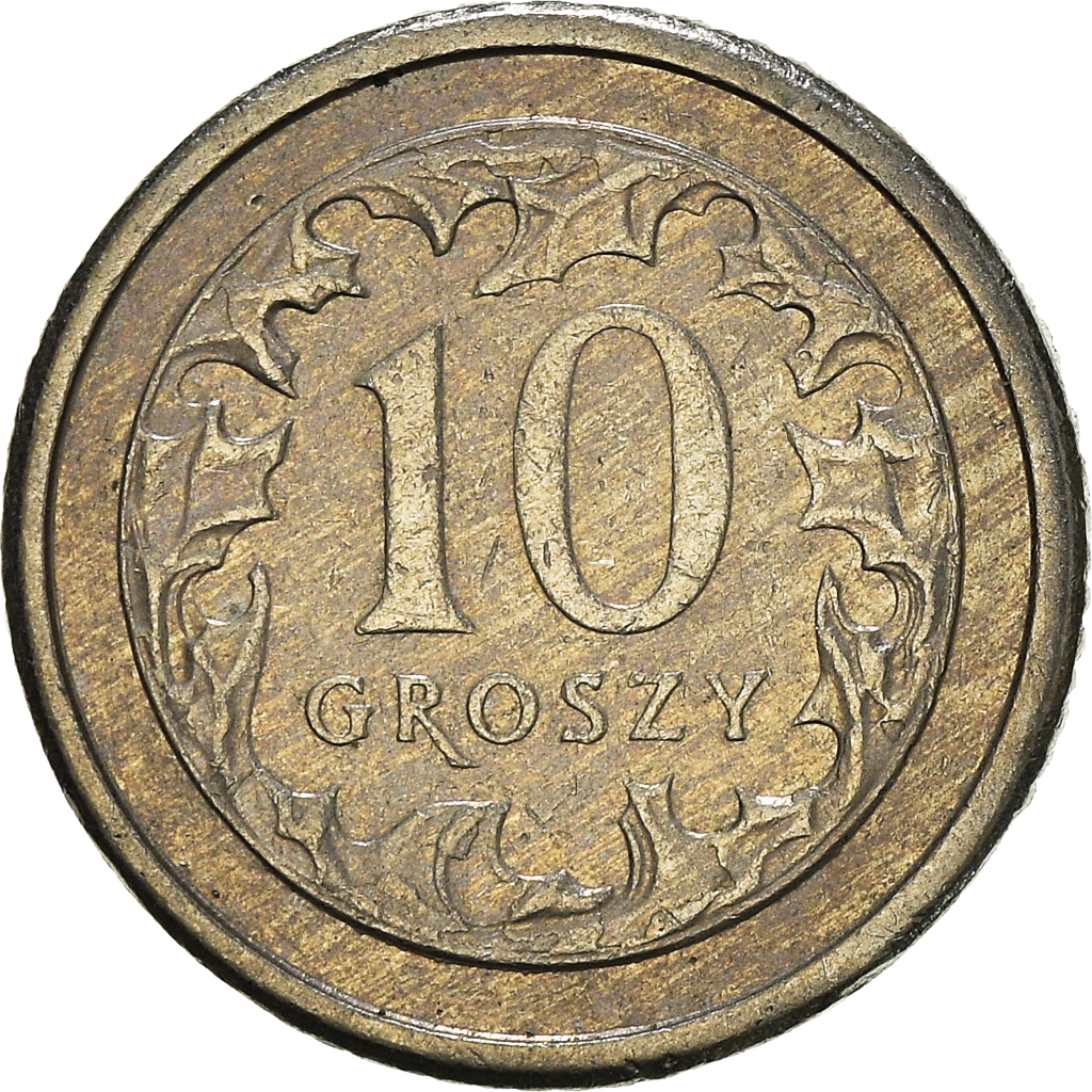 Moneda, Polonia, 10 Groszy, 2006