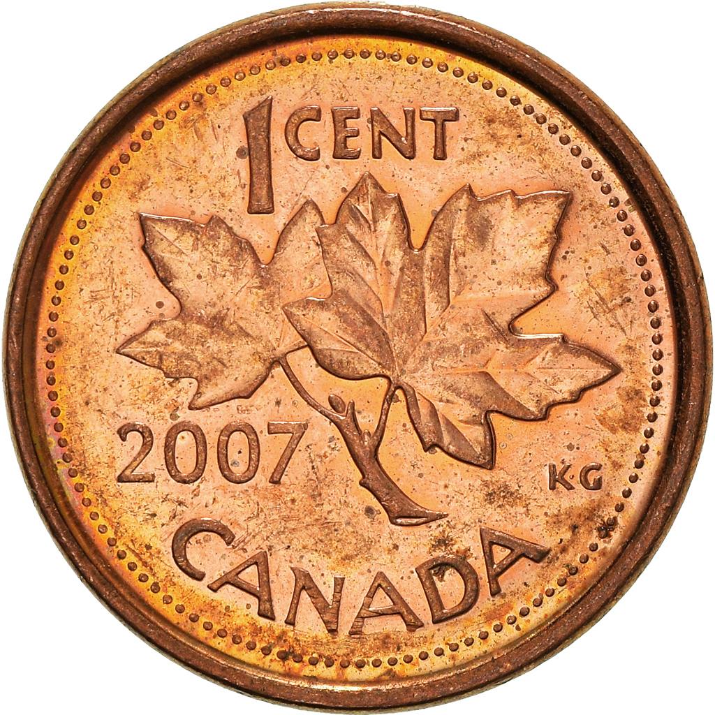 Moneda, Canadá, Cent, 2007