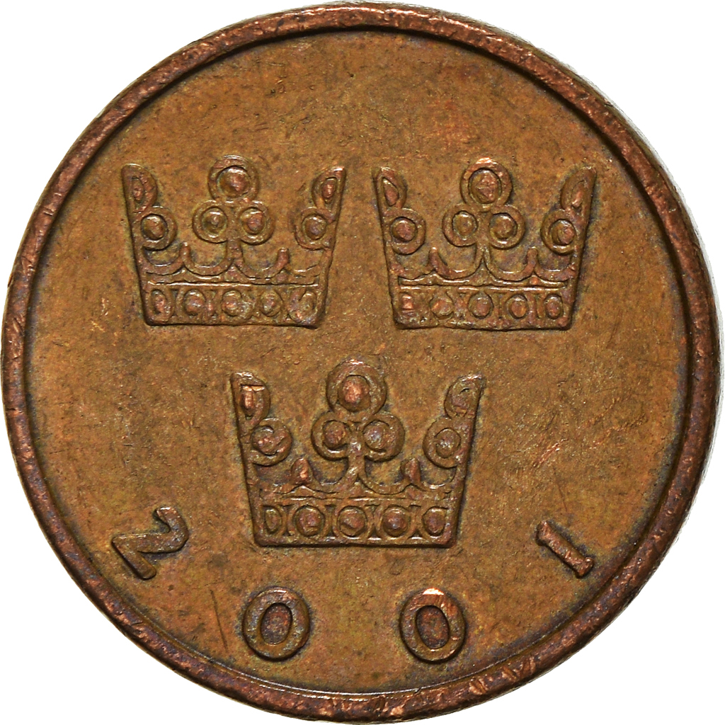 Moneda, Suecia, 50 Öre, 2001
