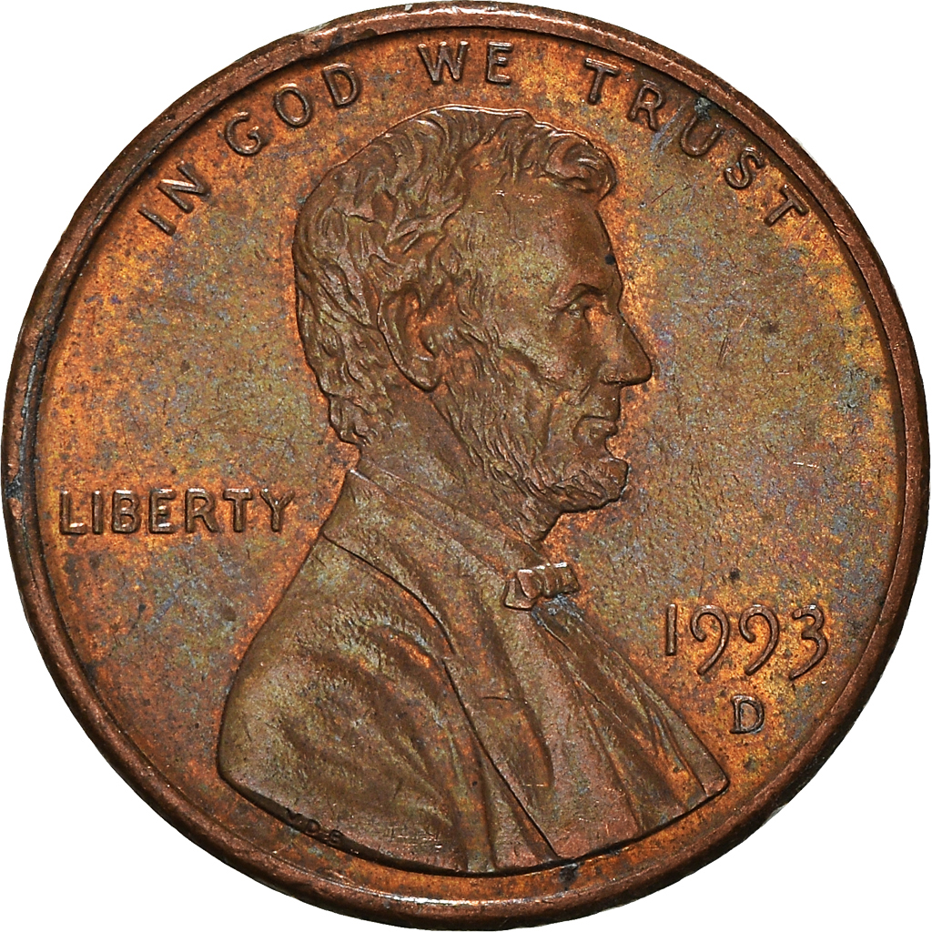 Moneda, Estados Unidos, Cent, 1993