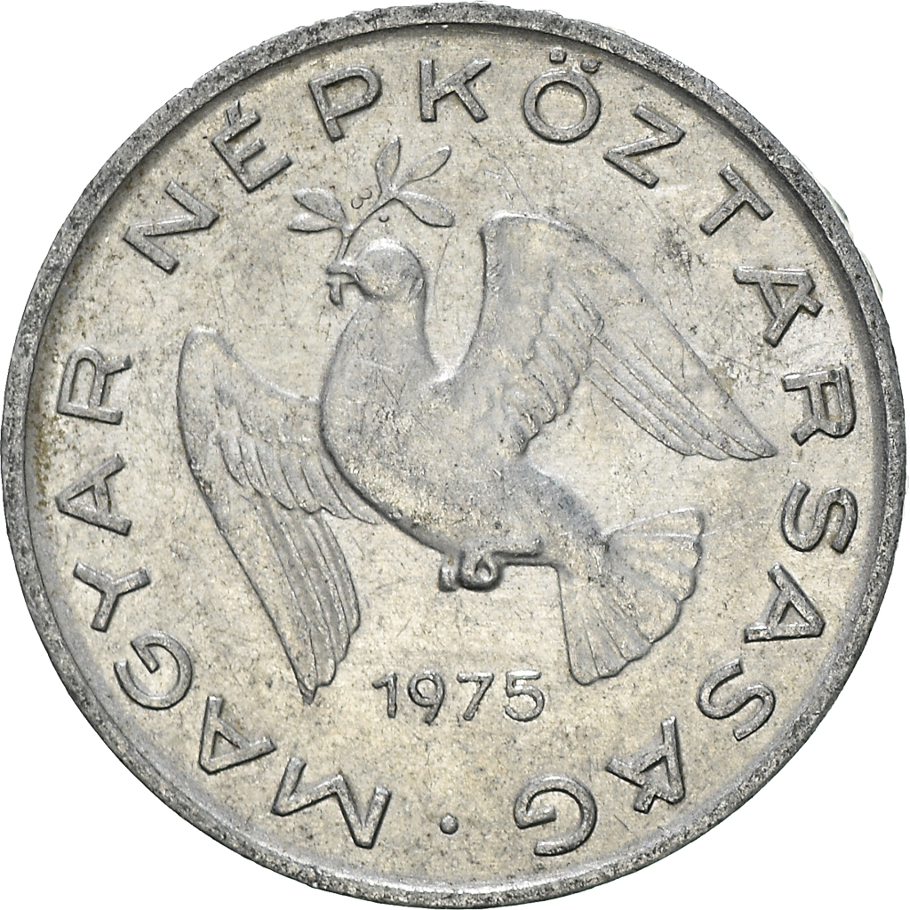 Moneda, Hungría, 10 Filler, 1975