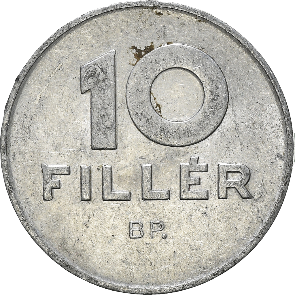 Moneda, Hungría, 10 Filler, 1975