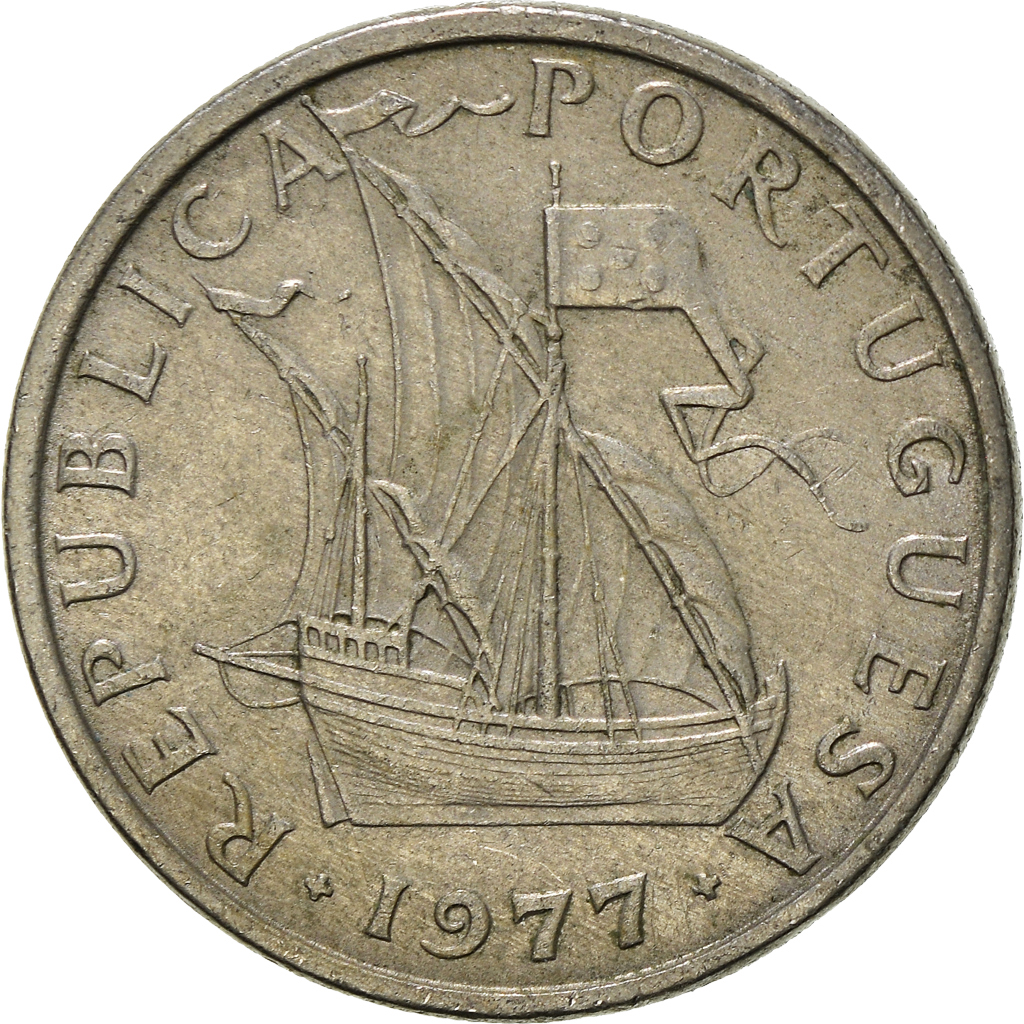 Moneda, Portugal, 5 Escudos, 1977
