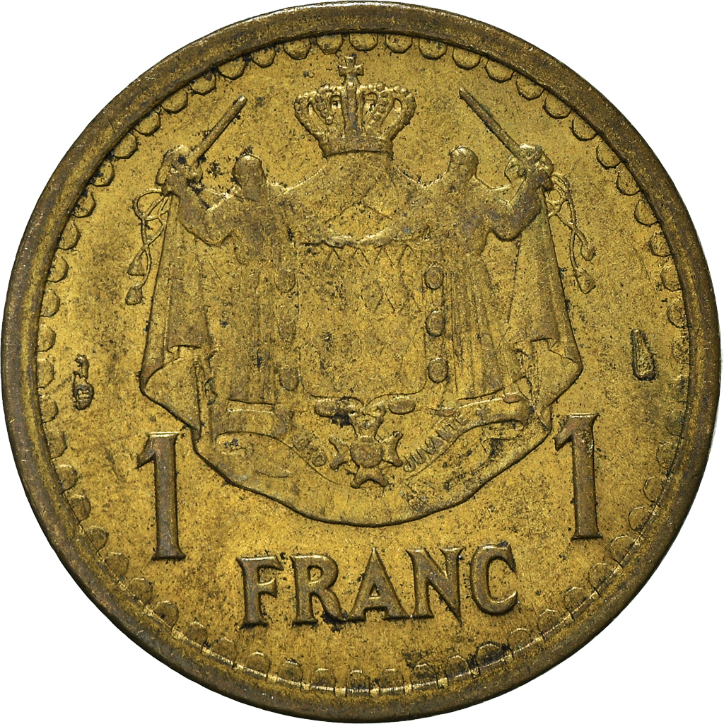 Moneda, Mónaco, Franc, Undated (1943)