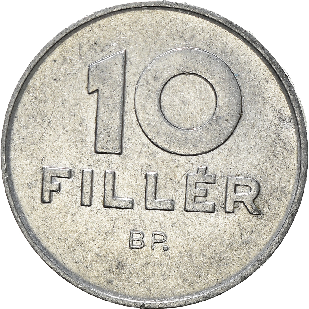 Moneda, Hungría, 10 Filler, 1982