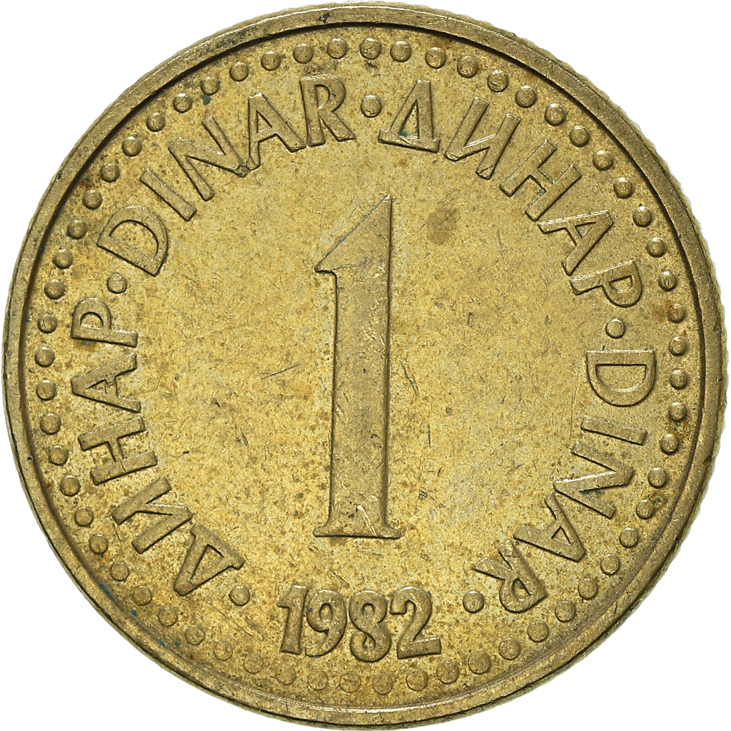 Moneda, Yugoslavia, Dinar, 1982