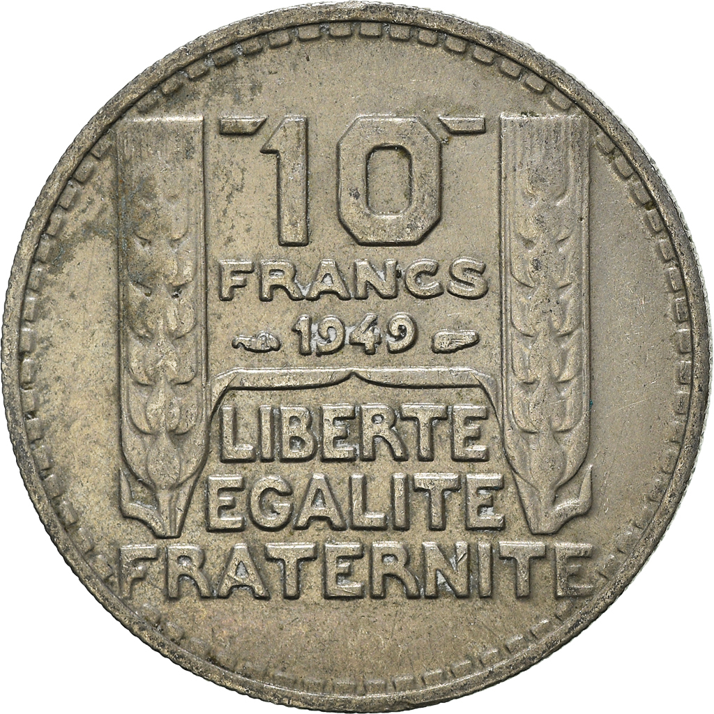 Moneda, Francia, 10 Francs, 1949