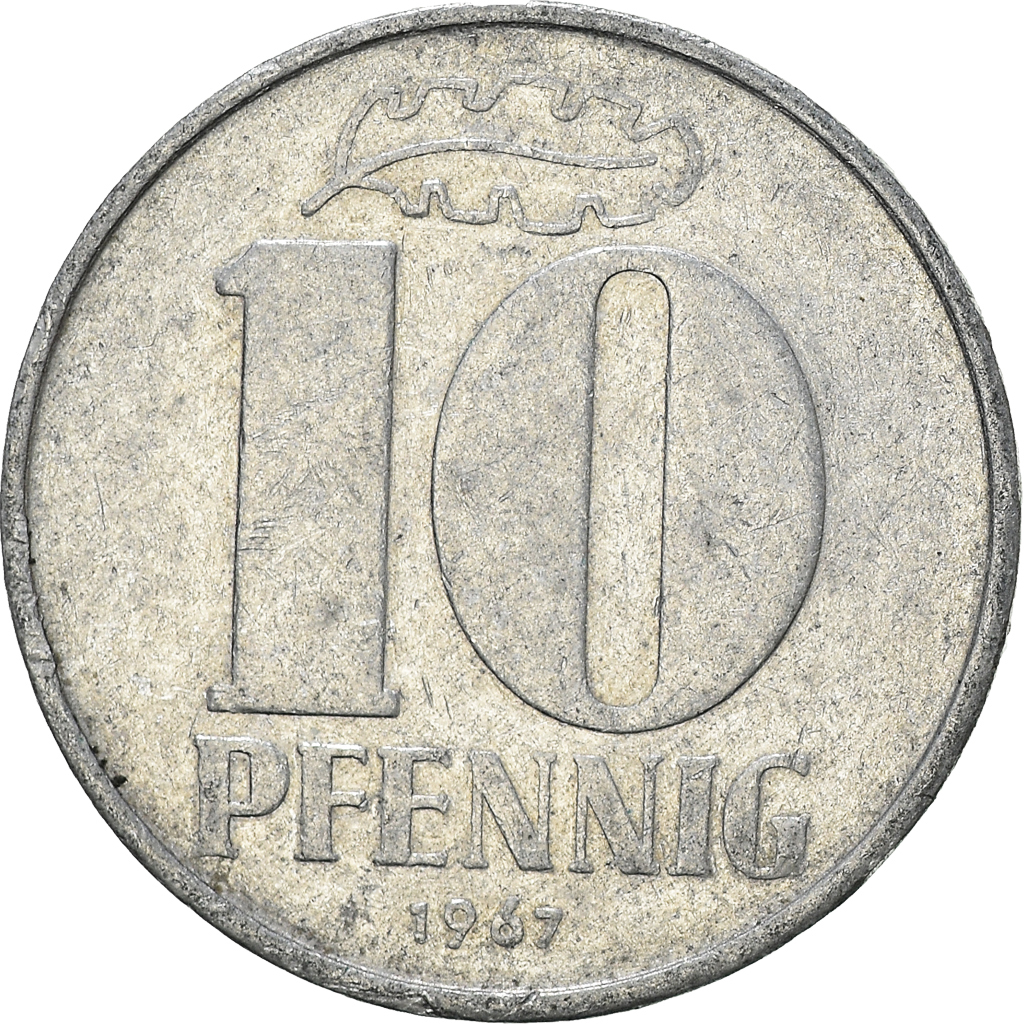 Coin, GERMAN-DEMOCRATIC REPUBLIC, 10 Pfennig, 1967