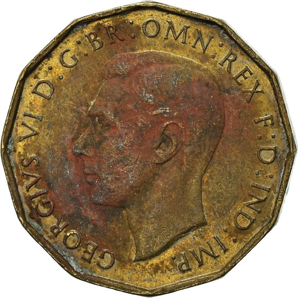 Moneda, Gran Bretaña, 3 Pence, 1937