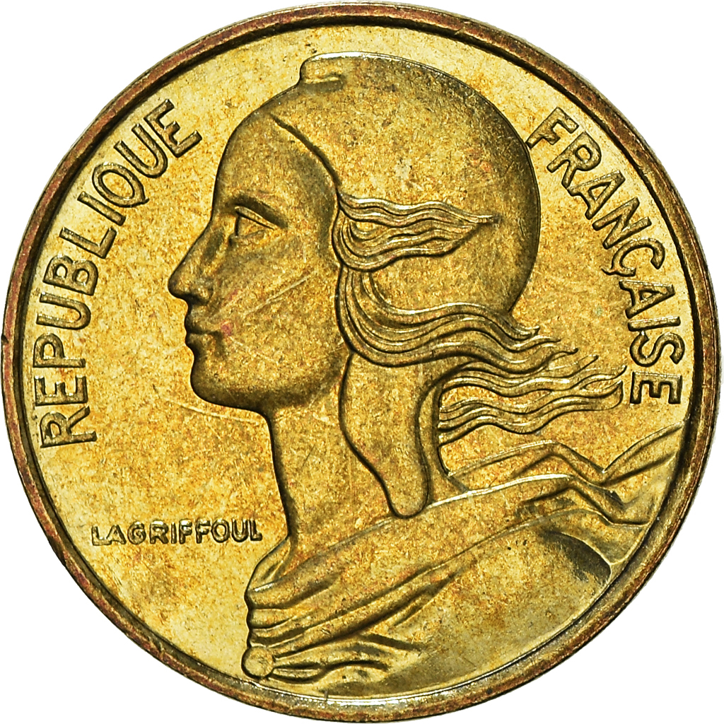 Moneda, Francia, 5 Centimes, 1988