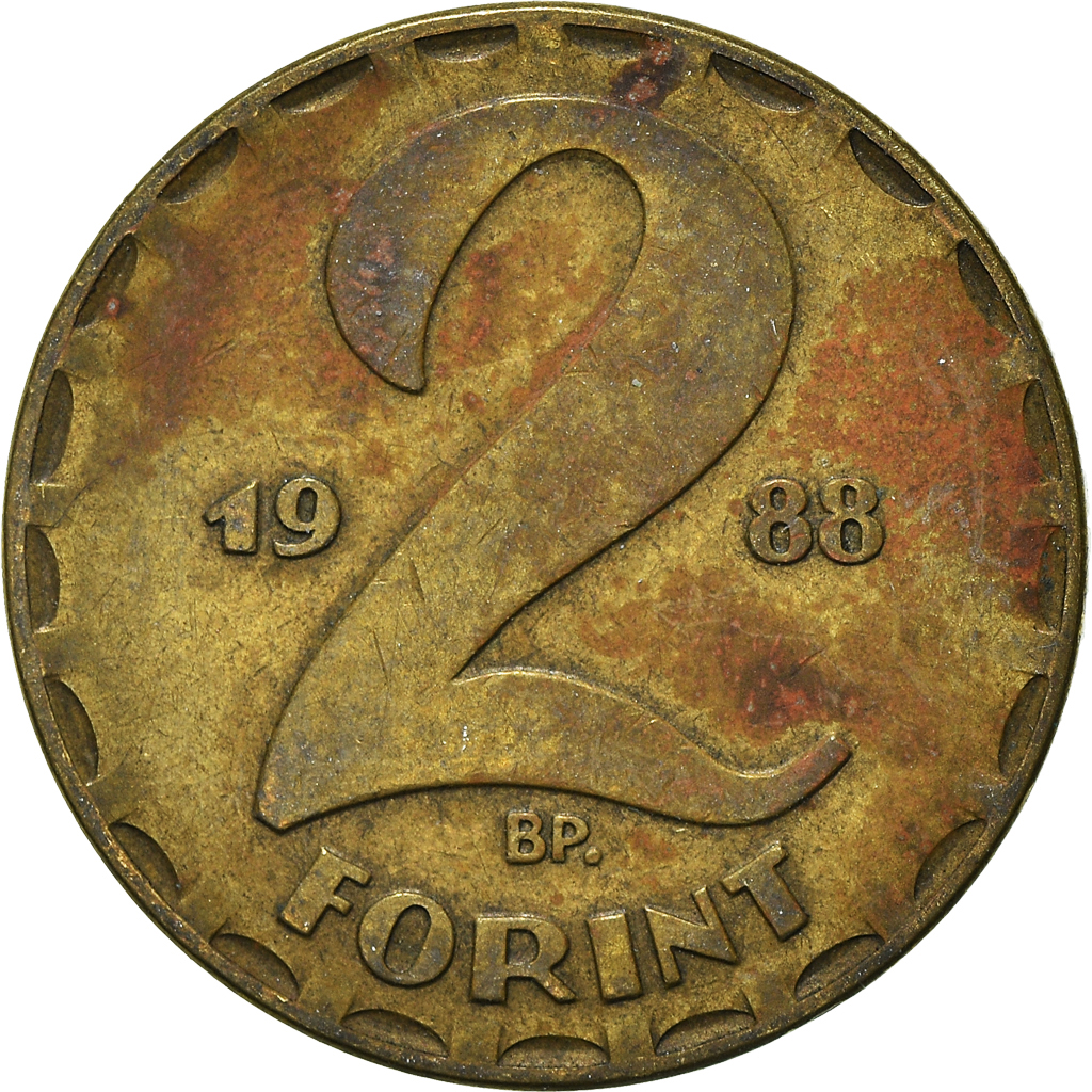 Moneda, Hungría, 2 Forint, 1988