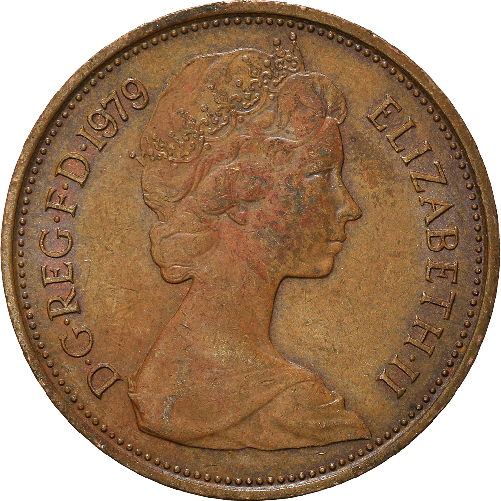 Moneda, Gran Bretaña, 2 New Pence, 1979
