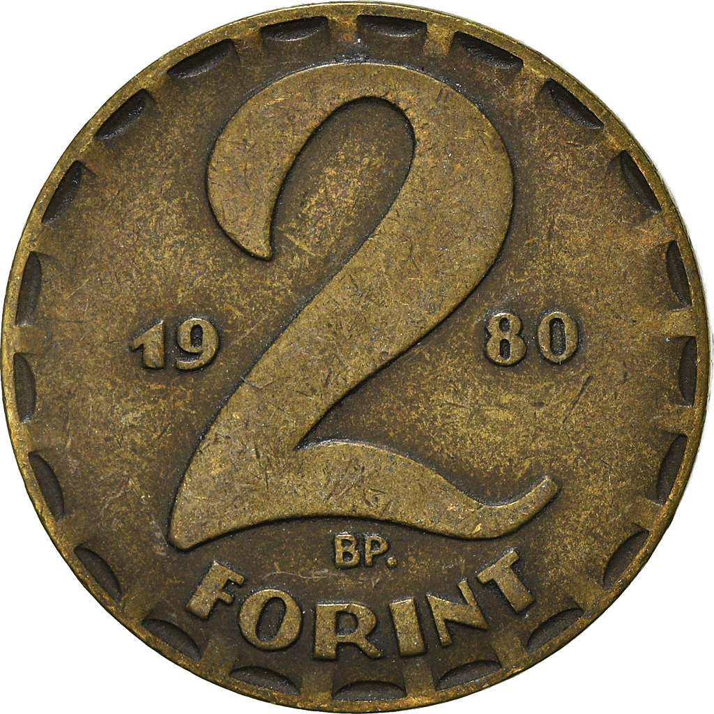 Moneda, Hungría, 2 Forint, 1980