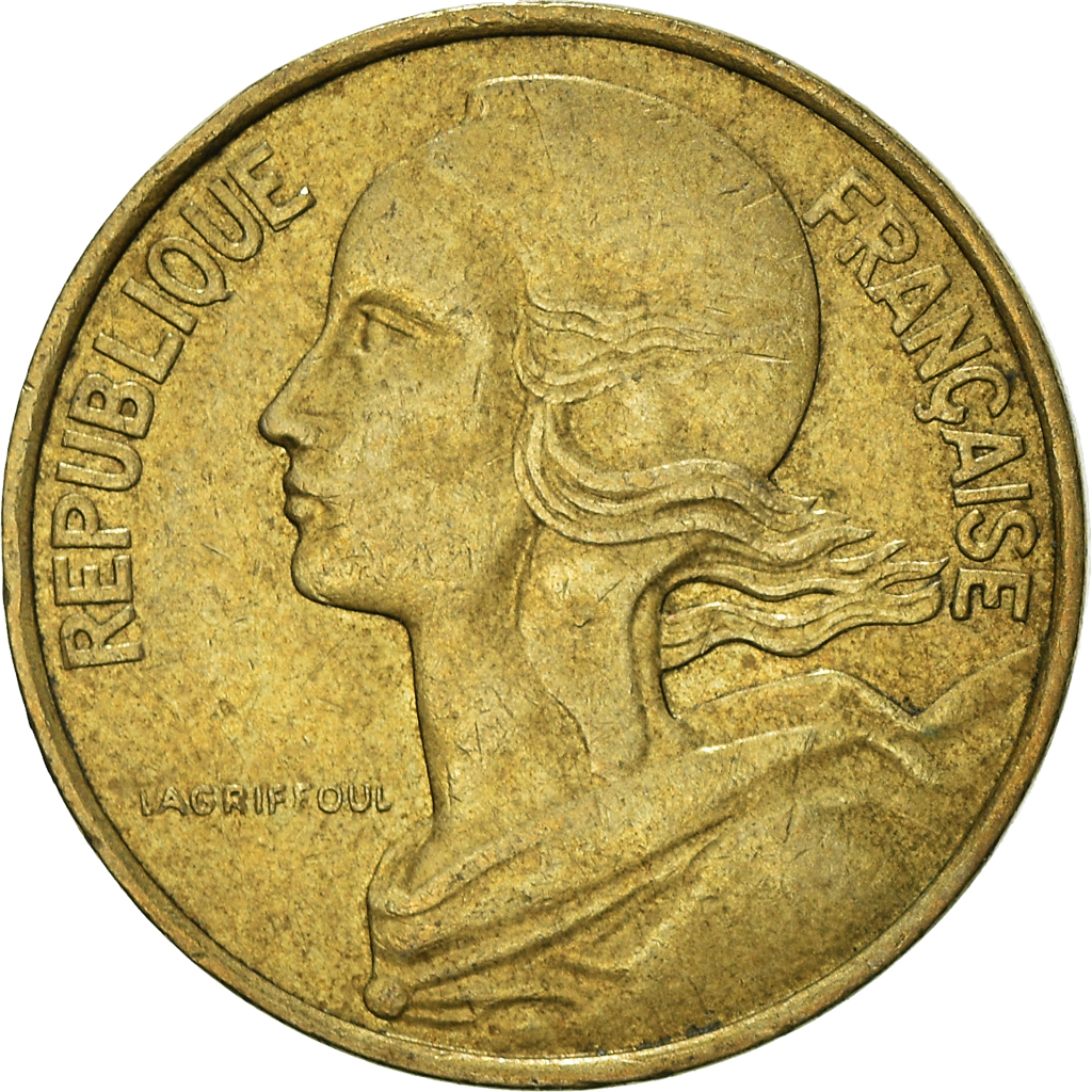 Moneda, Francia, 10 Centimes, 1977