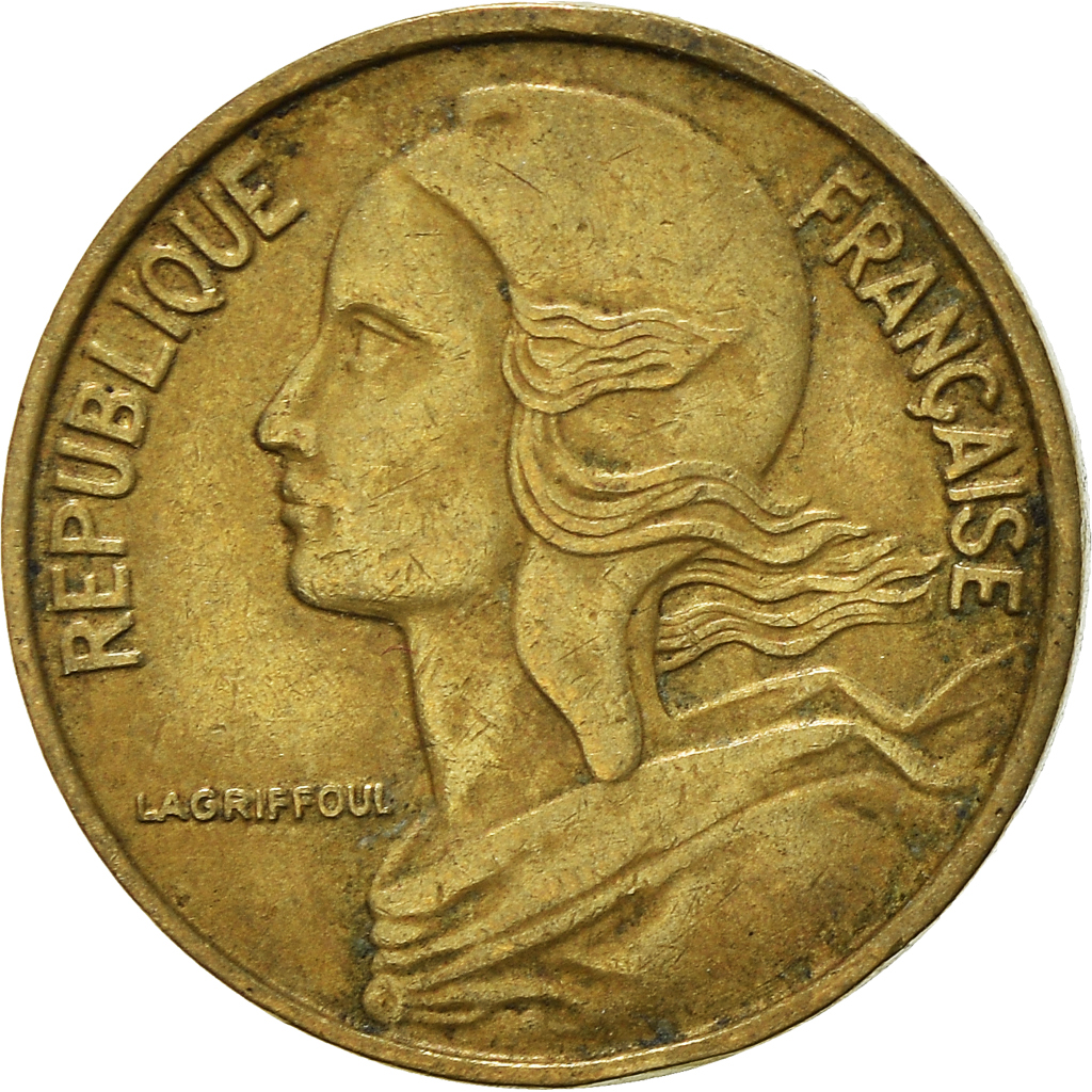 Moneda, Francia, 5 Centimes, 1966