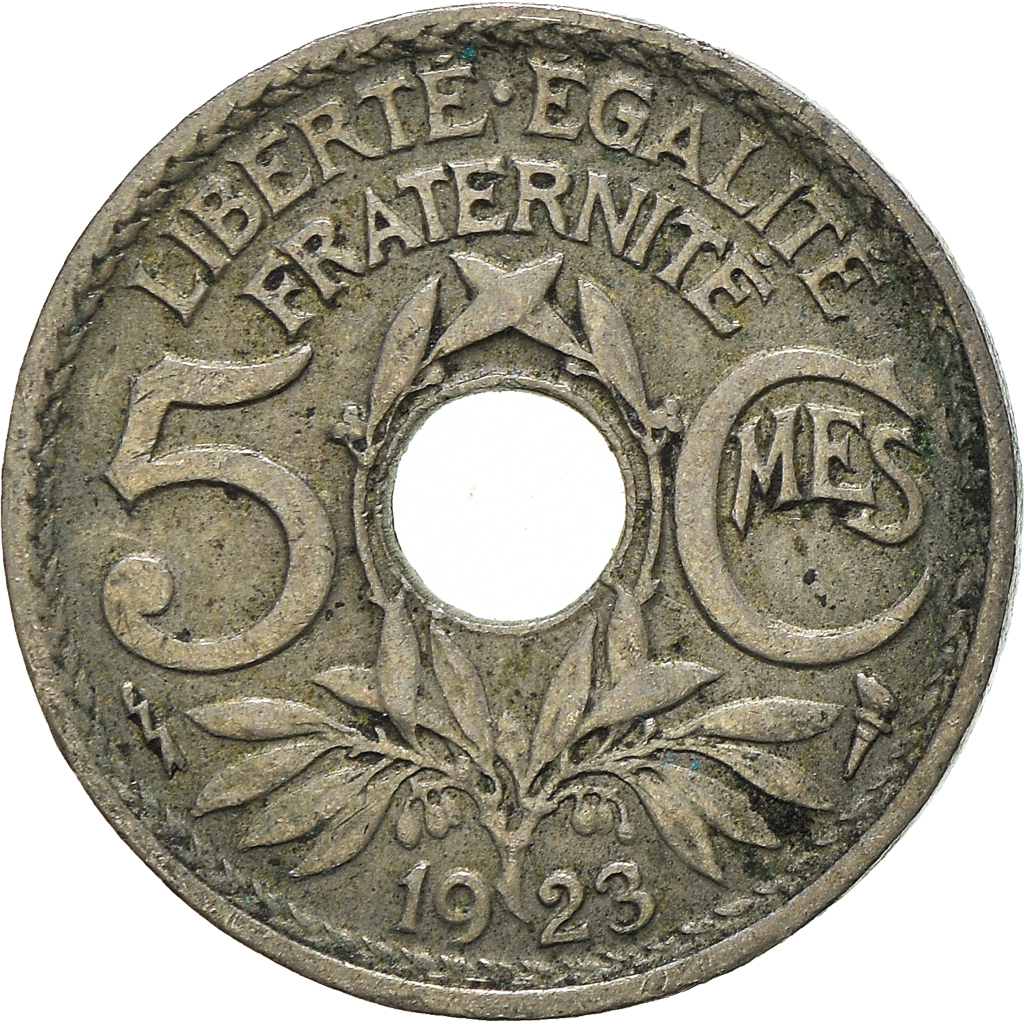 Moneda, Francia, 5 Centimes, 1923