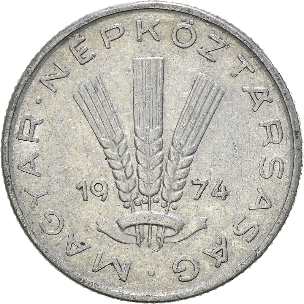 Moneda, Hungría, 20 Fillér, 1974
