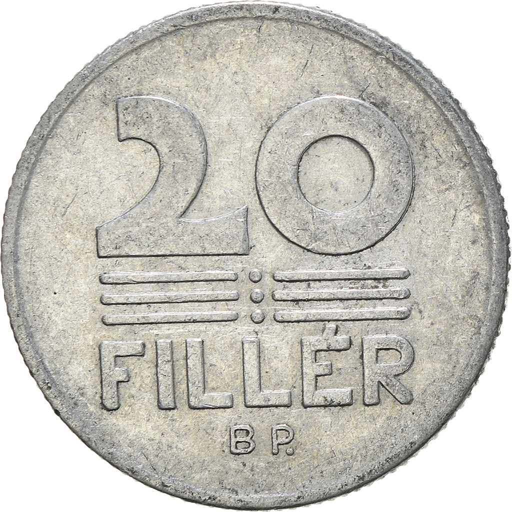 Moneda, Hungría, 20 Fillér, 1974