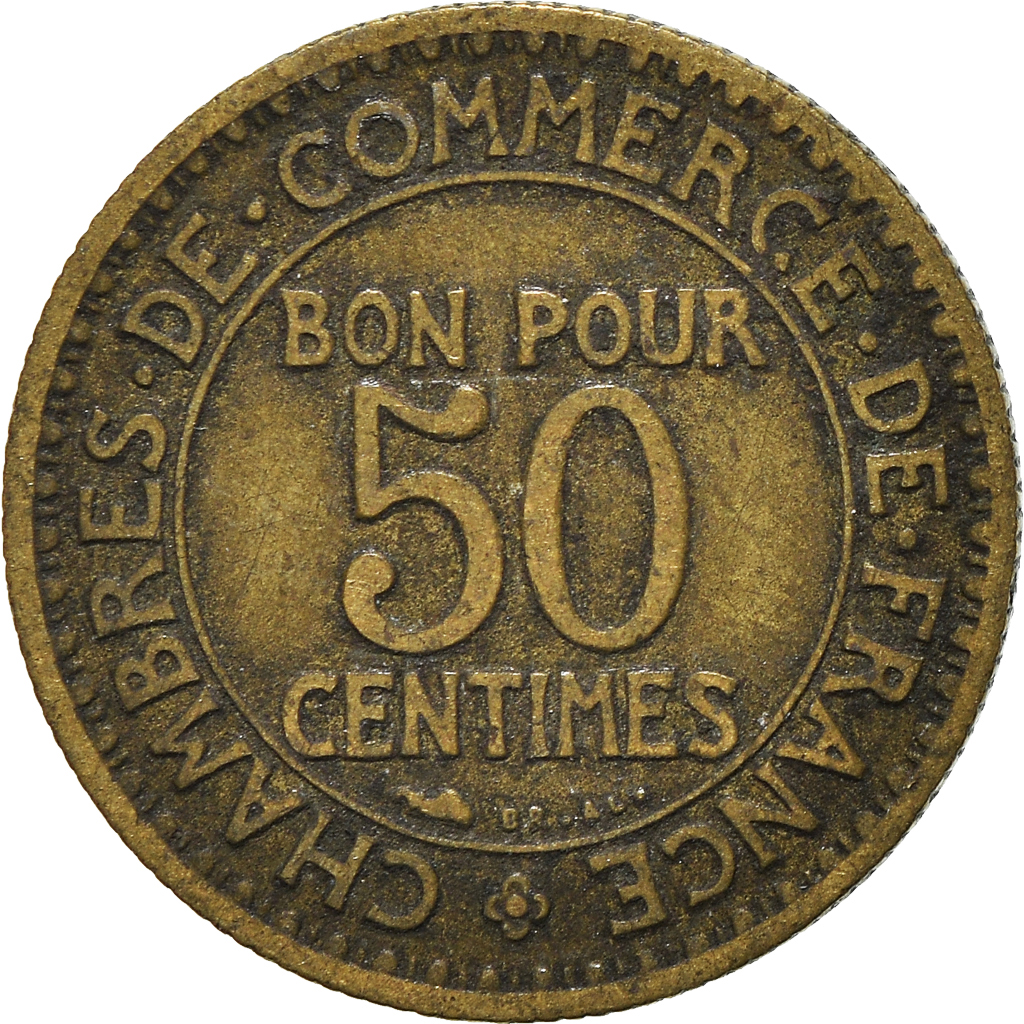 Moneda, Francia, 50 Centimes, 1922