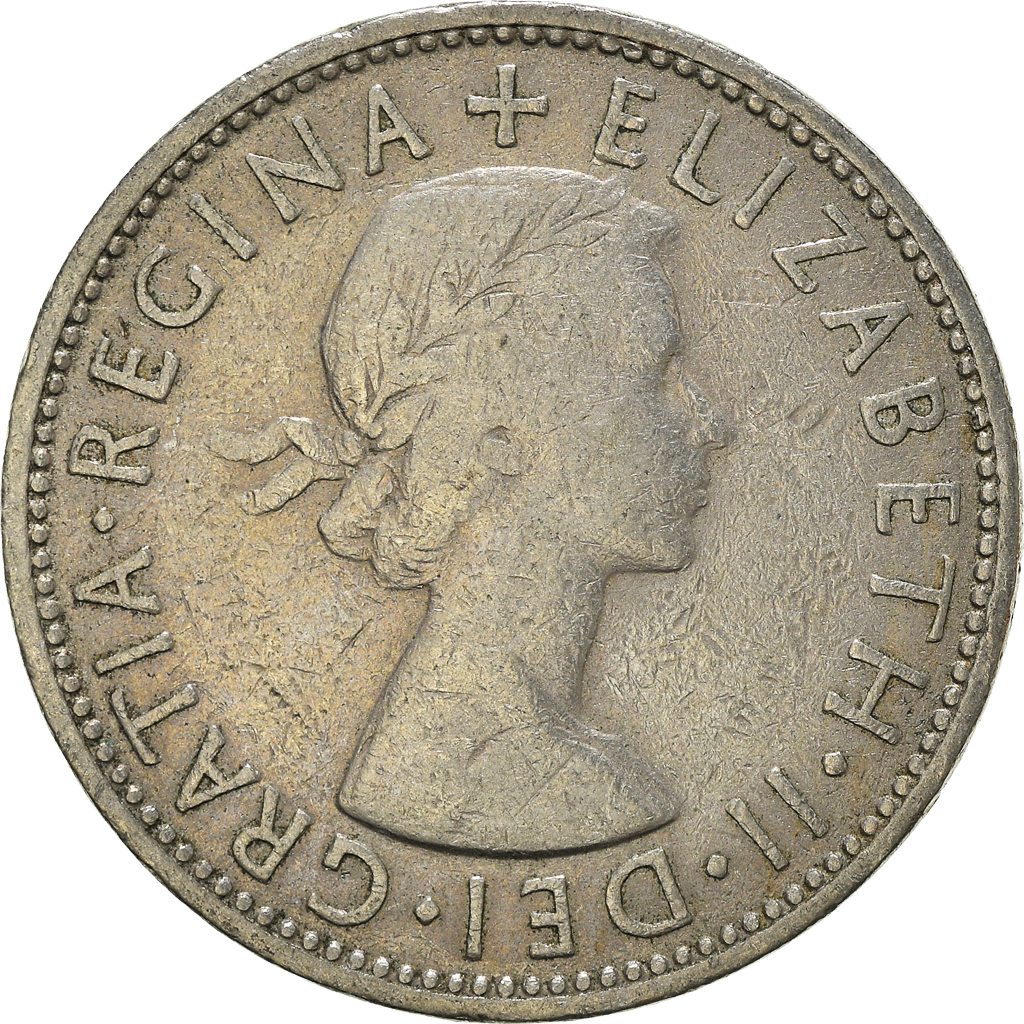 Moneda, Gran Bretaña, Florin, Two Shillings, 1958