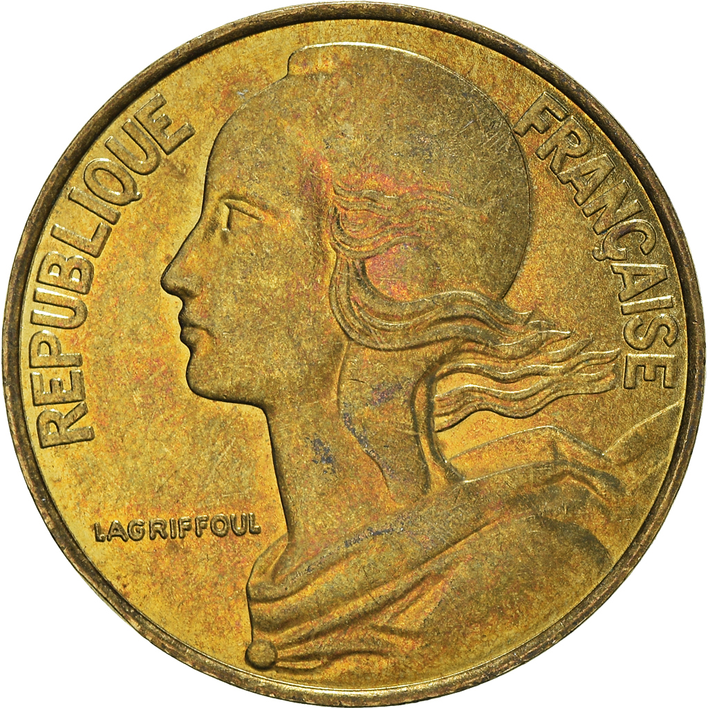 Moneda, Francia, 20 Centimes, 1996