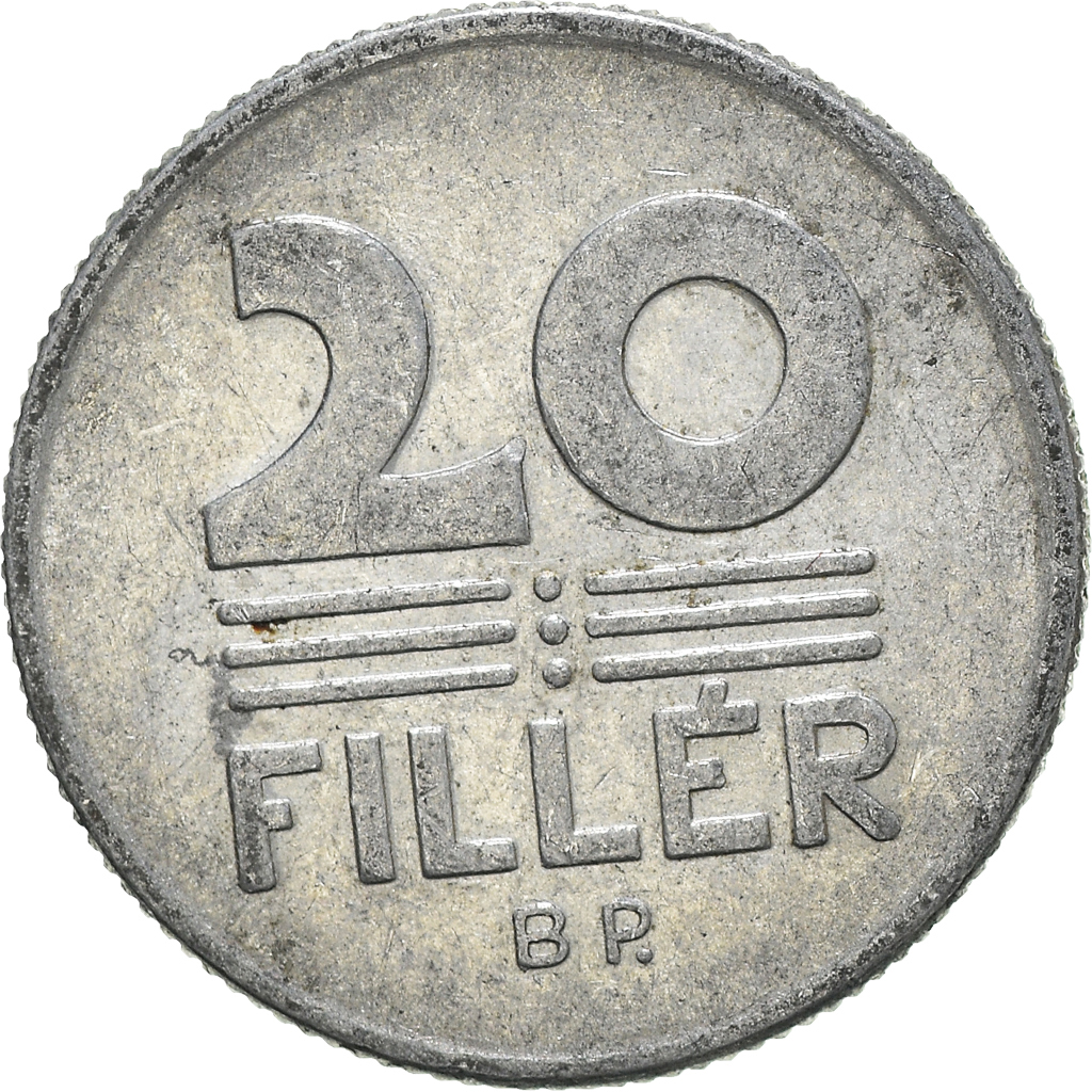 Moneda, Hungría, 20 Fillér, 1981
