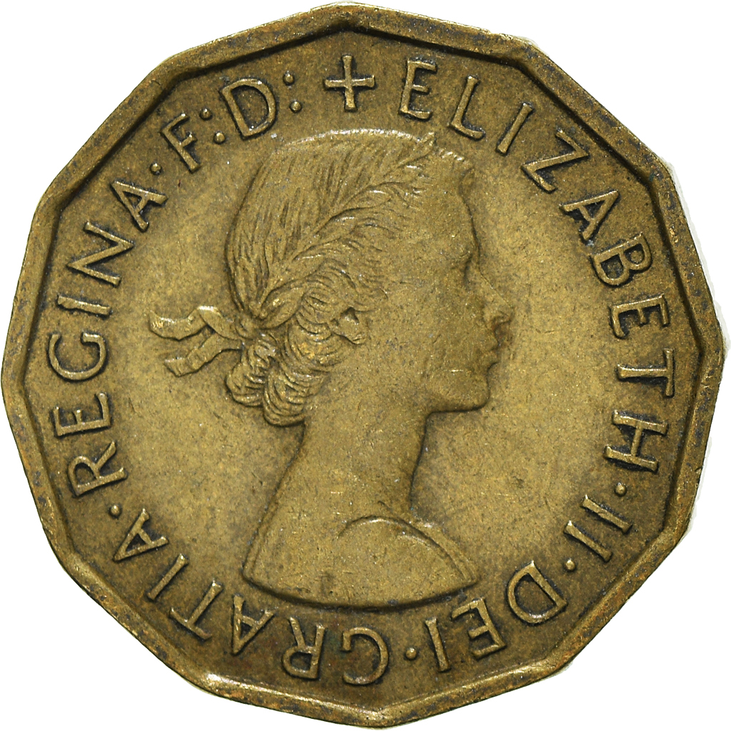 Moneda, Gran Bretaña, 3 Pence, 1963
