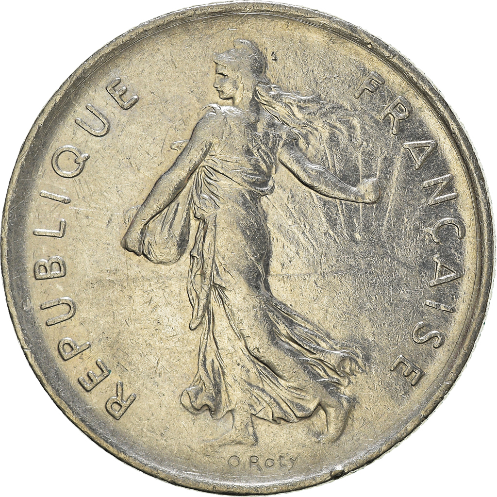 Moneda, Francia, 5 Francs, 1972