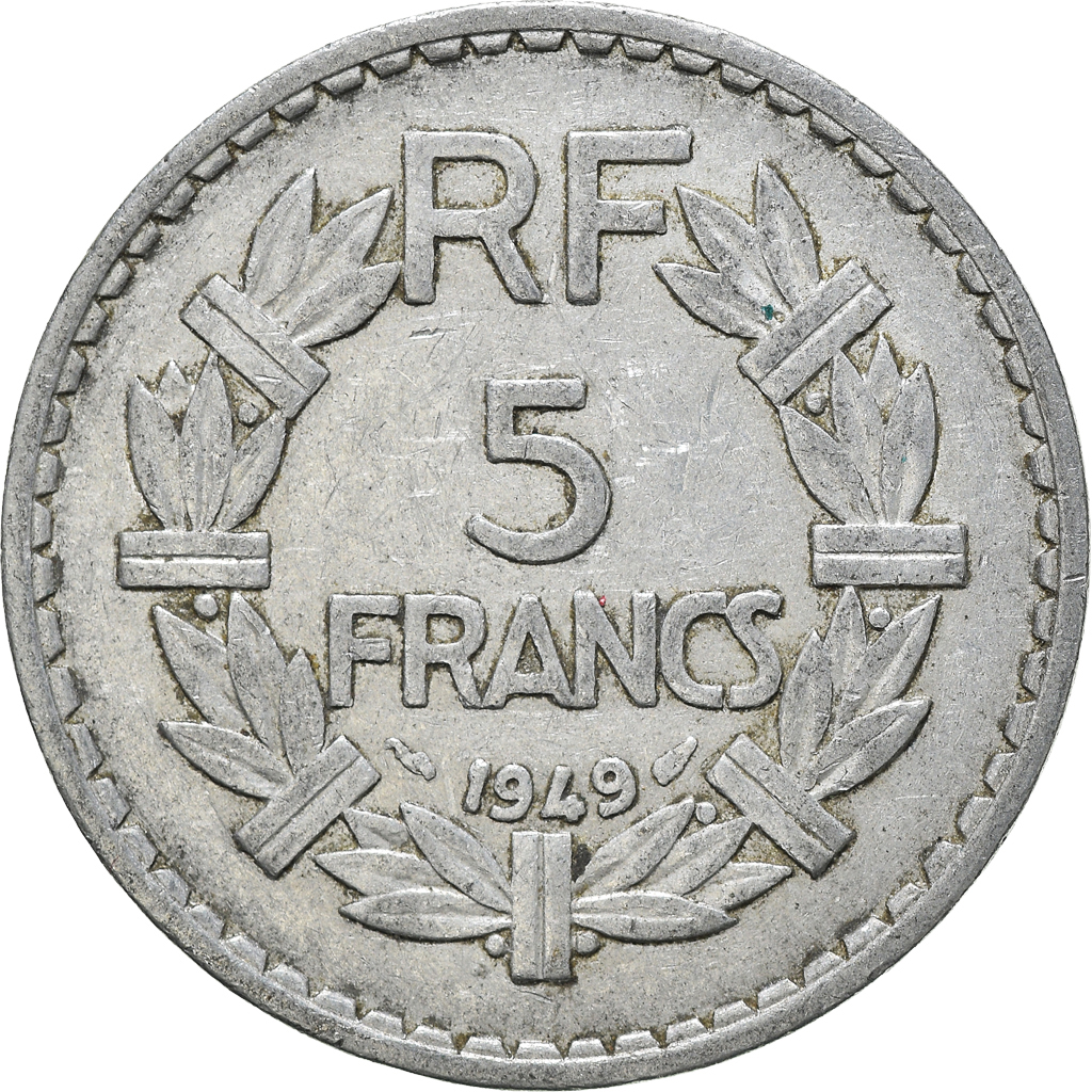 Moneda, Francia, 5 Francs, 1949