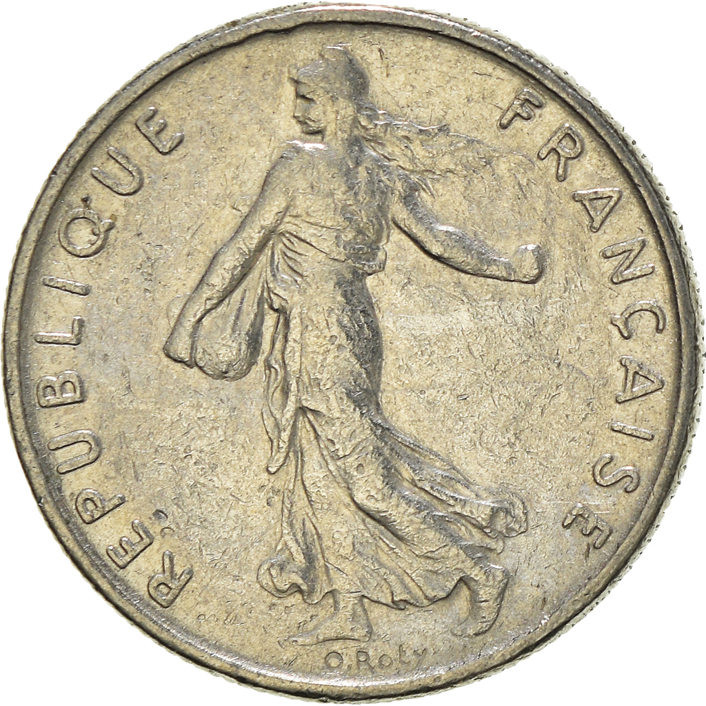 Moneda, Francia, 1/2 Franc, 1968