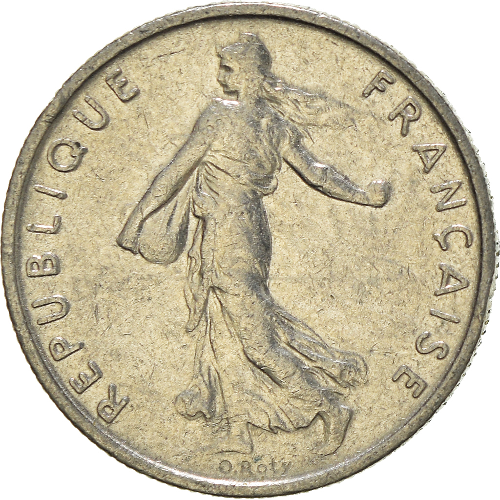Moneda, Francia, 1/2 Franc, 1966
