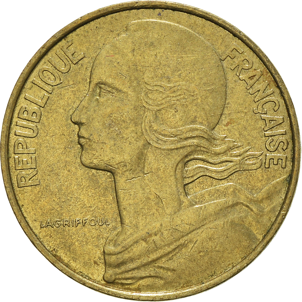 Moneda, Francia, 10 Centimes, 1987