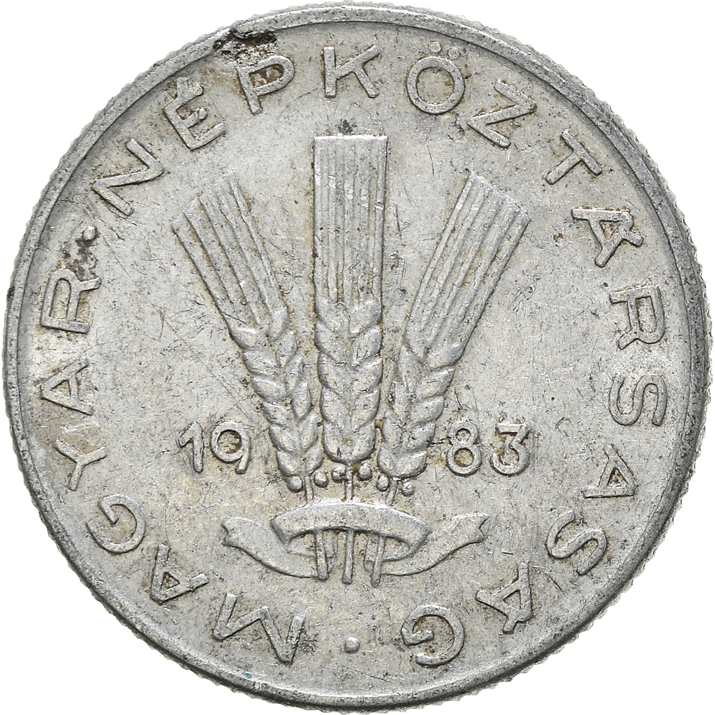 Moneda, Hungría, 20 Fillér, 1983