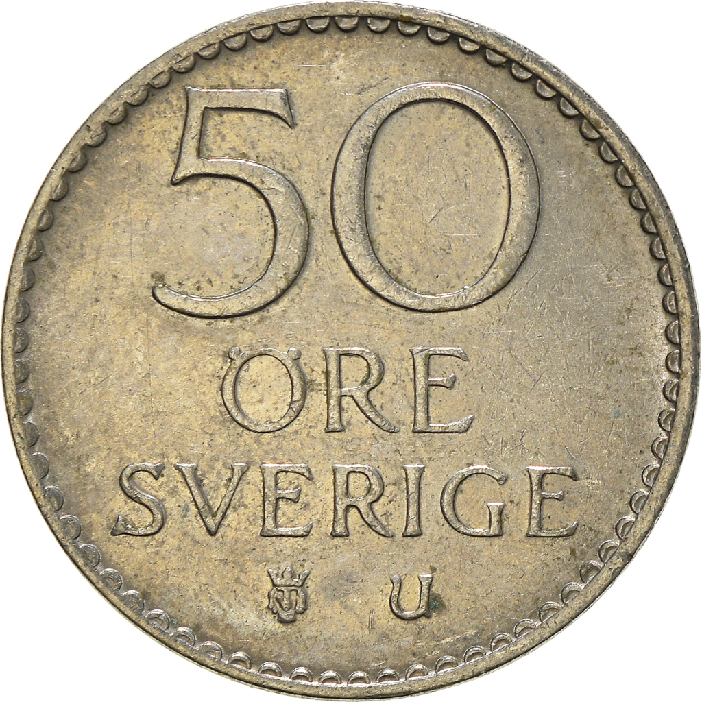 Moneda, Suecia, 50 Öre, 1973